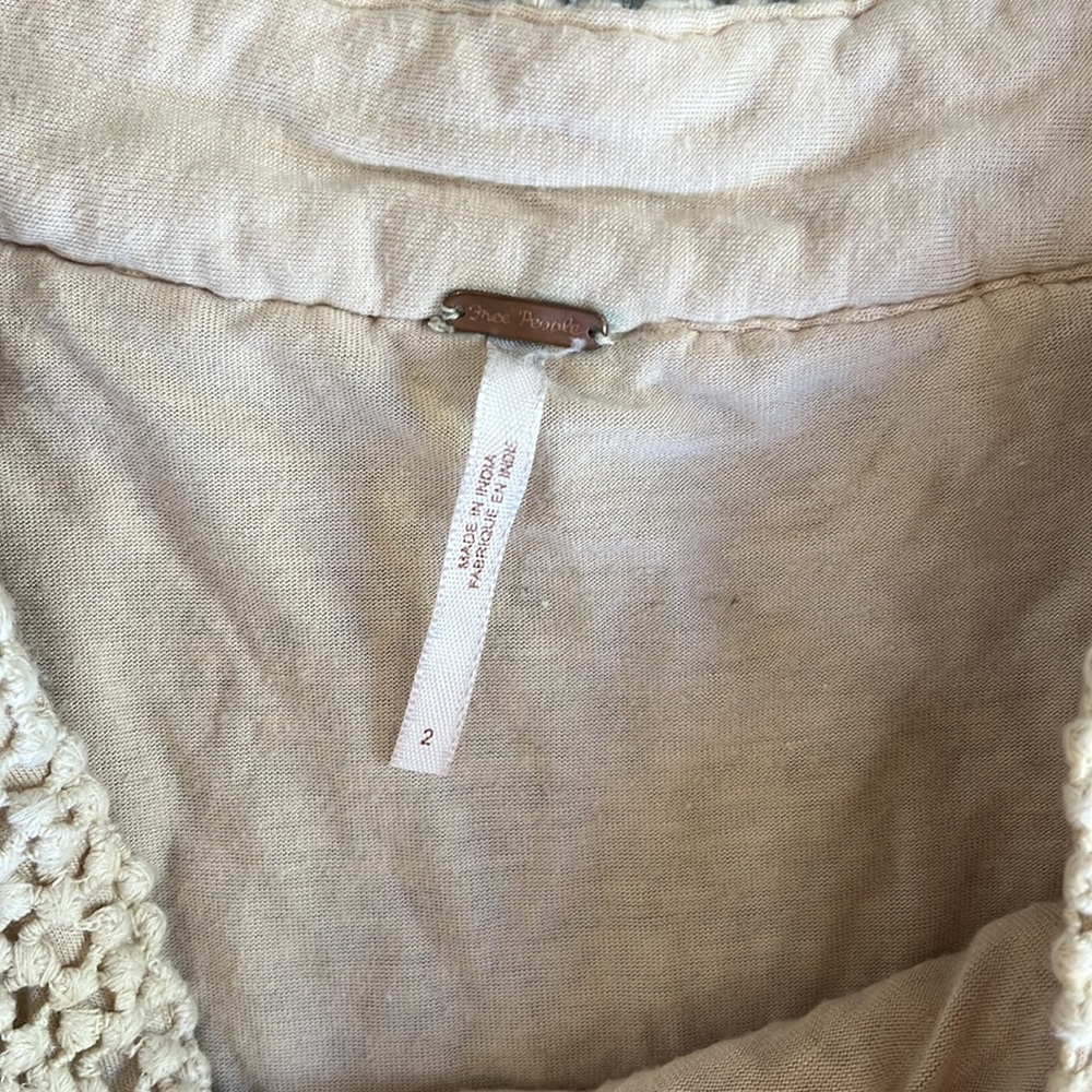 🤍 Free People Mi Amore Maxi Skirt Cream Crochet size 2 Cotton - Picture 6 of 9